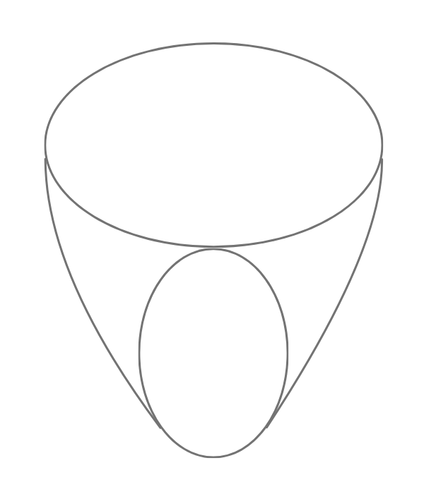 Tutoriel expliquant comment peindre une fraise sur céramique: illustration montrant la décomposition en formes simples
